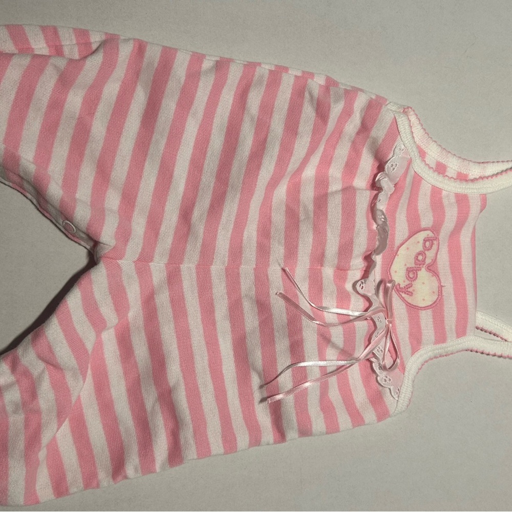 Buster Brown Pink and White Striped Kids Matching Set
